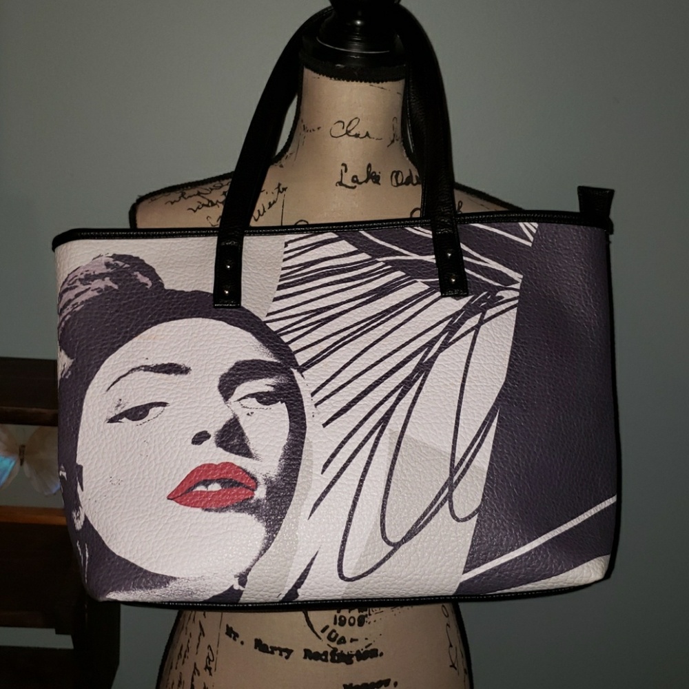 New Kensie Vegan Leather Model Face Tote